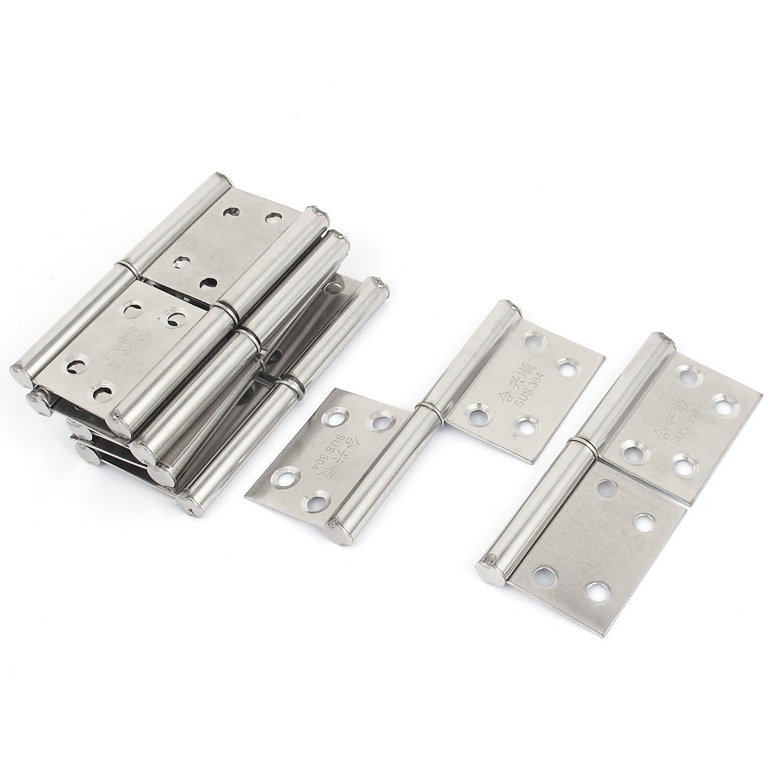 Aexit 5 Pairs Clothes Hangers Cupboard Cabinet Stainless Steel Left Hand Folding Door Butt Children's Clothes Hangers Hinges 4