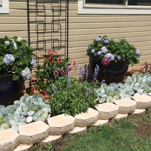 Image of Pulovin 20 lbs Jade Pebbles for Indoor Plants, 2-3 Inch Polished River Rocks, Decorative Garden Rocks Outdoor Landscaping, Large Natural Stone for Walkways, Yard, Vases, Crafts