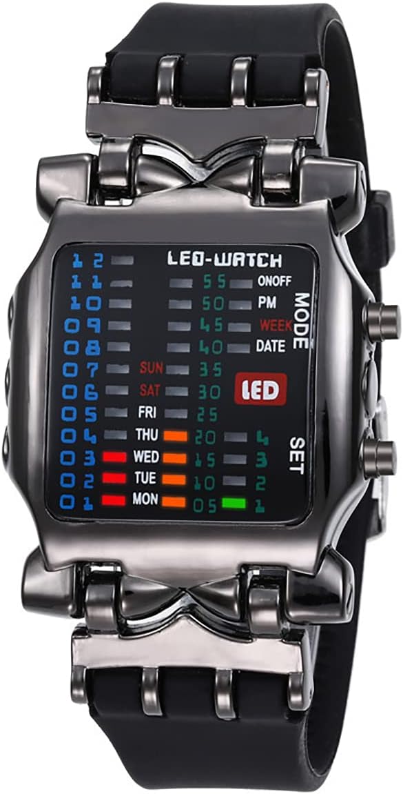 Matrix Colorful LED Digital Sport Outdoor Mens Watches