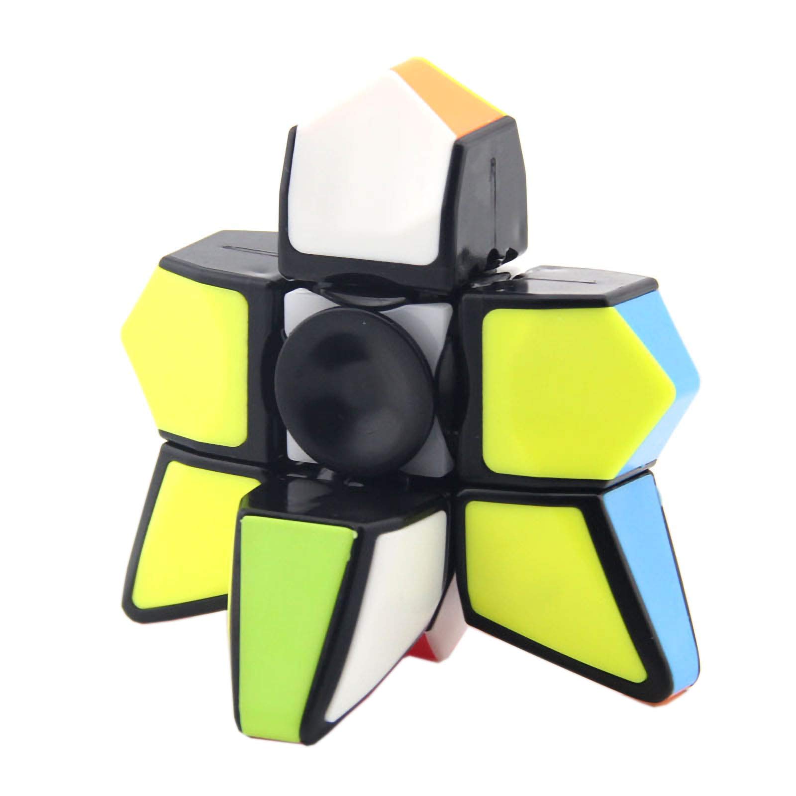 Spinner Fidget Toy Cubo mágico 1X3X3 Cubo de velocidad 2.8 pulgadas sin etiqueta rompecabezas 2 en 1 rompecabezas de cerebro antiansiedad Spinning Top para todas las edades 3