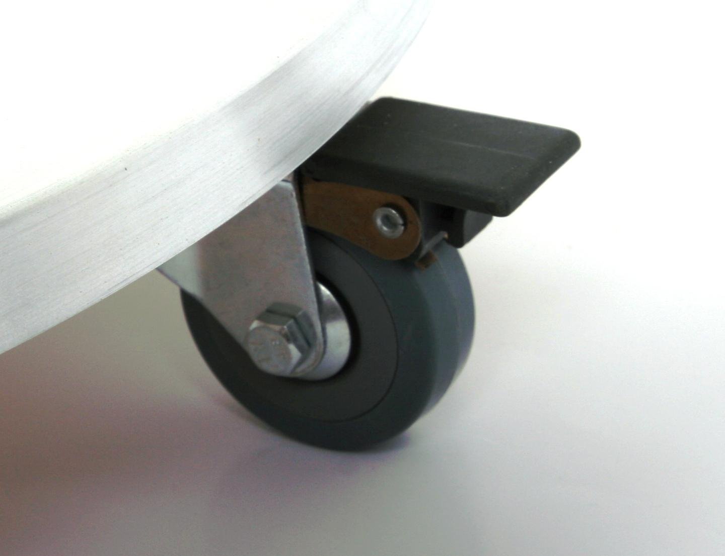Möbelroller/Pflanzenroller (Profi) Ø 40 cm, ALU, 150kg, PU-Rolle, Marke: Szagato, Made in Germany (Design-Pflanzenroller Transportroller Rollbrett)