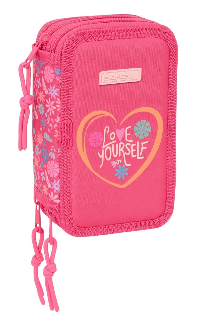 Safta FEELING – School Pencil Case with 37 Tools Included, Children's Pencil Case, Child, Ideal for Children from 5 to 14 Years, Comfortable and Versatile, Quality and Resistance, 12.5 x 5.5 x 19.5
