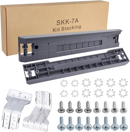 Miniatura 9 de WKZO Skk-7a Skk 8k - Kit de apilamiento de secadora para lavadoras y secadoras Samsung de carga frontal de 27 pulgadas, el kit de apilamiento de