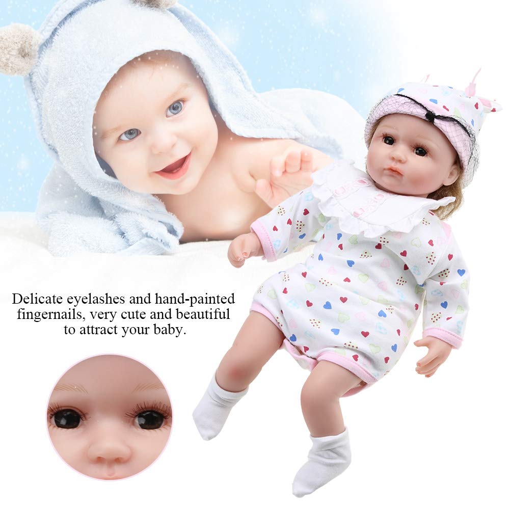 Poupées réalistes en Silicone pour bébé garçon de 15,75 Pouces avec tétine et biberon, Accessoires pour Enfants de 3 Ans et Plus, Cadeaux