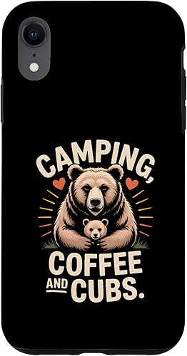 Camping Coffee and Cubs Bear Family Case for iPhone XR
