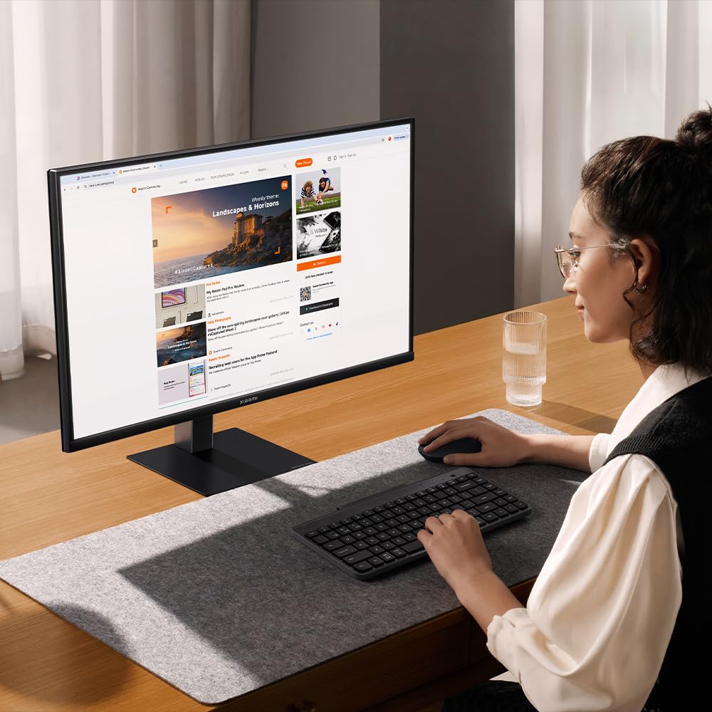 XIAOMI A27Ui Monitor UHD 4K da 27 Pollici, IPS, HDR10, 100% sRGB, 95% DCI-P3, Ricarica Inversa 90W, Certificazione TÜV Low Blue Light (3840 x 2160/HDMI 2.0/DP 1.4/Type-C 90W Output)