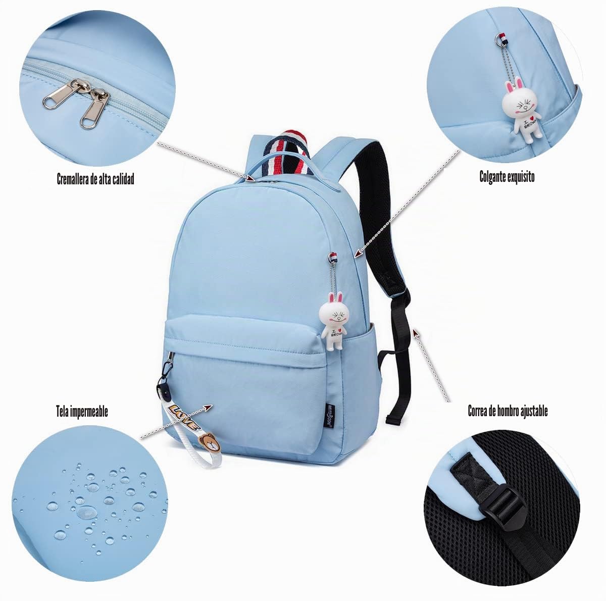 Lindo búho blanco Hedwig Mochila Harry Magic Mochila escolar Damas Jóvenes Niños Mochila de viaje