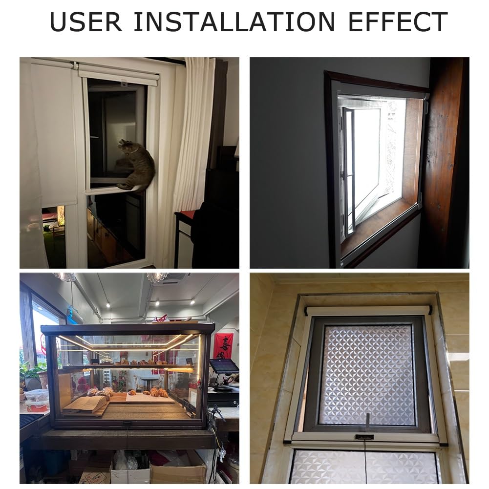 Anpassen Fenster Balkontür Dachfenster Rollo mit Aluminium-Rahmen, Insektenschutz-Rollo Fenster - Verschiedene Größen und Farben, Fensterrollo Gegen Mücken