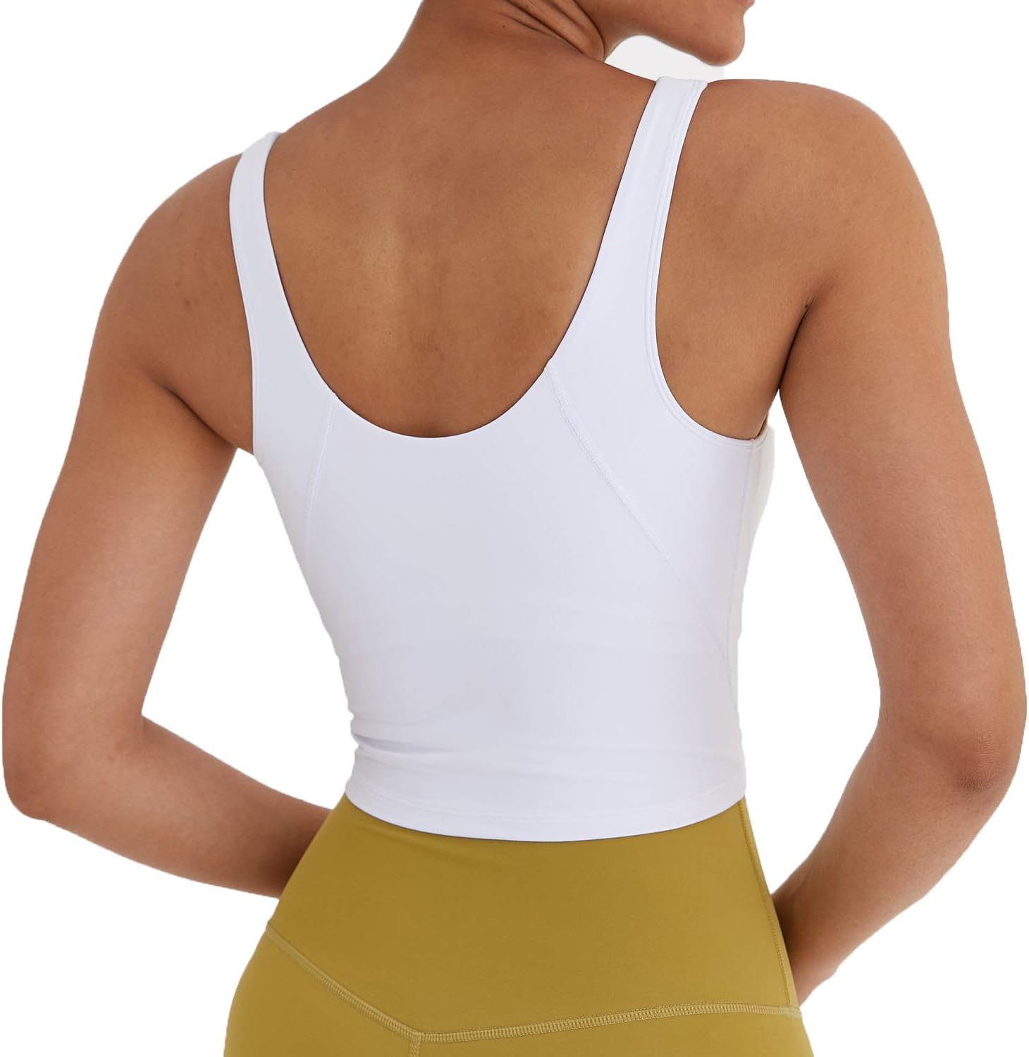 Women's Longline Sports Bra Yoga Crop Tank Tops Wirefree Padded Gym Running Workout - Image 4