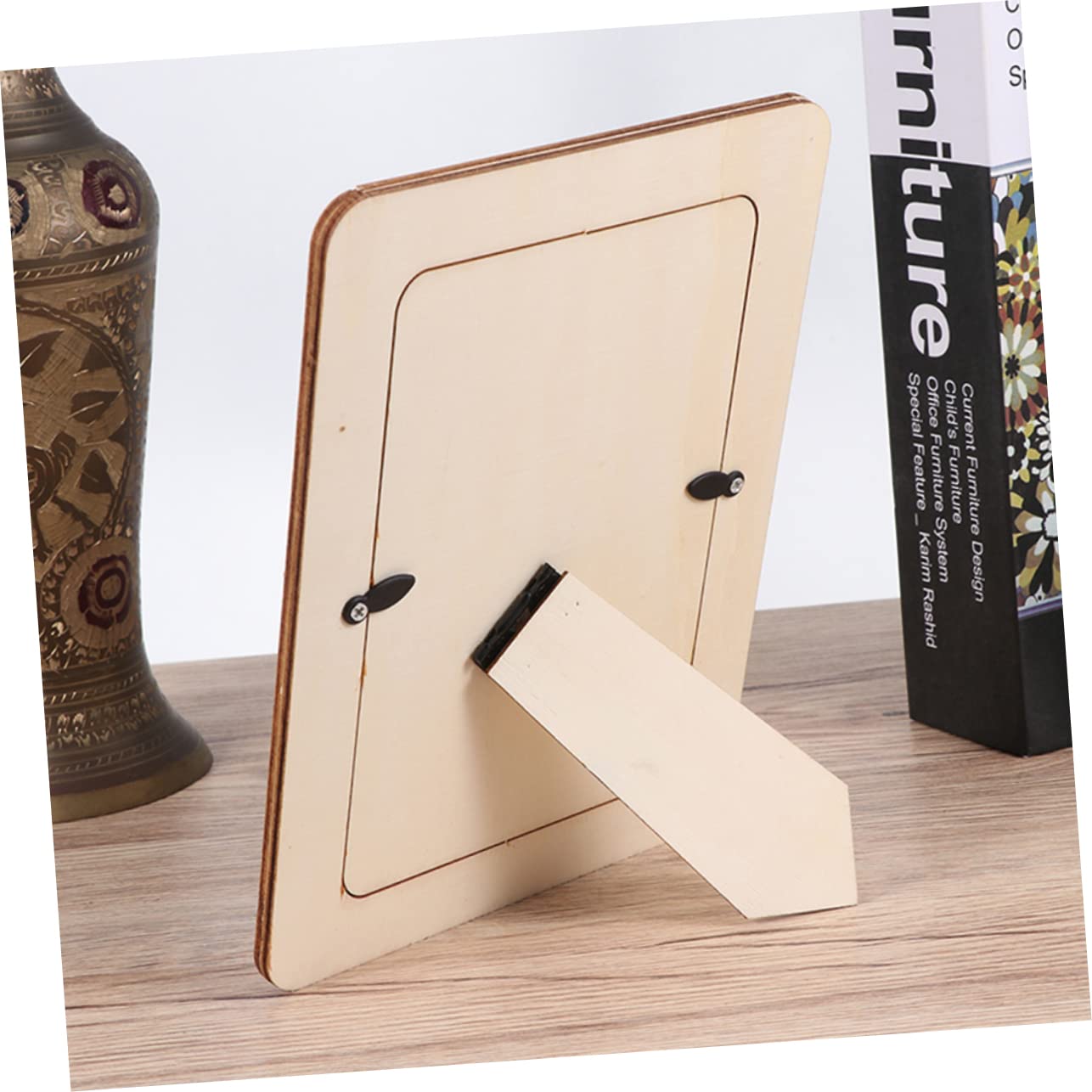 Abaodam DIY Wooden Frames Kids Artwork Holder Natural Design Frame for Kids' Painting and