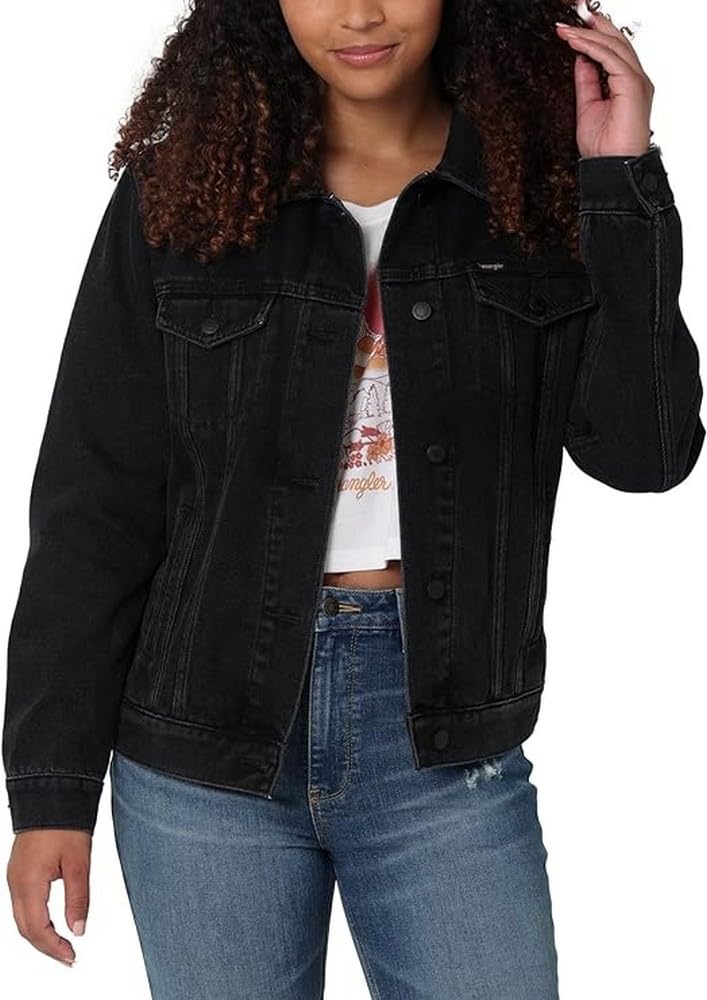 Wrangler Women's Relaxed Fit Memory Maker Jean Jacket