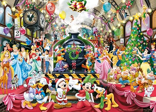 Ravensburger - Puzzle 1000 pièces - Tous à Bord du Train de Noël - Disney
