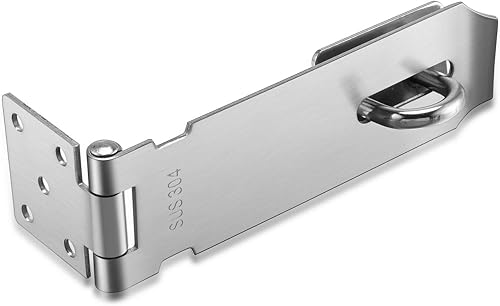 Miniatura 7 de Tidorlou Paquete de 3 cerraduras de puerta, cerrojo de seguridad de acero inoxidable, cerrojo de bloqueo de puerta, acabado cepillado de acero 304,