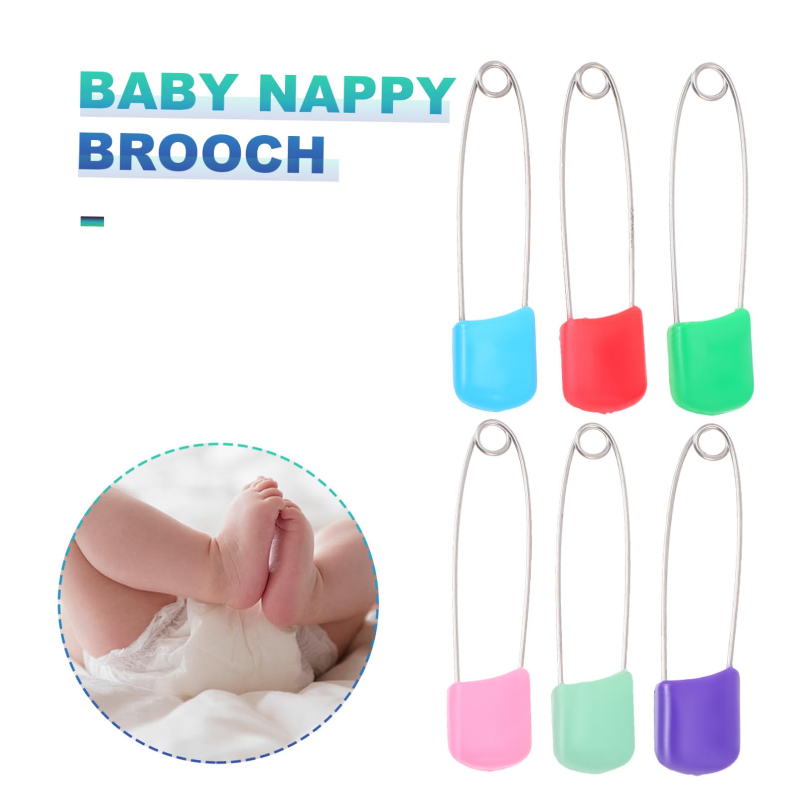 SEWACC 300 STK -windel-sicherheitsnadeln Babywindelnadeln Babywindelsicherheit Windelclips Aus Stoff Stoffwindelverschlüsse Stoffwindelnadeln Kindersichere Sicherheitsnadel Metall