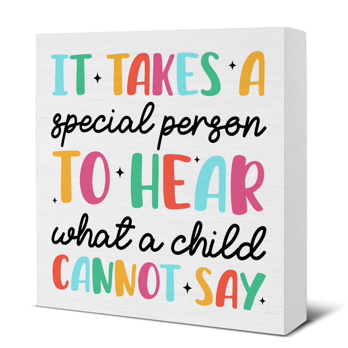 Special Education Teacher Gift Thank You Gifts for Behavior Analyst Autism SPED Teacher It Takes a Special Person to Hear What a Child Cannot Say Wood