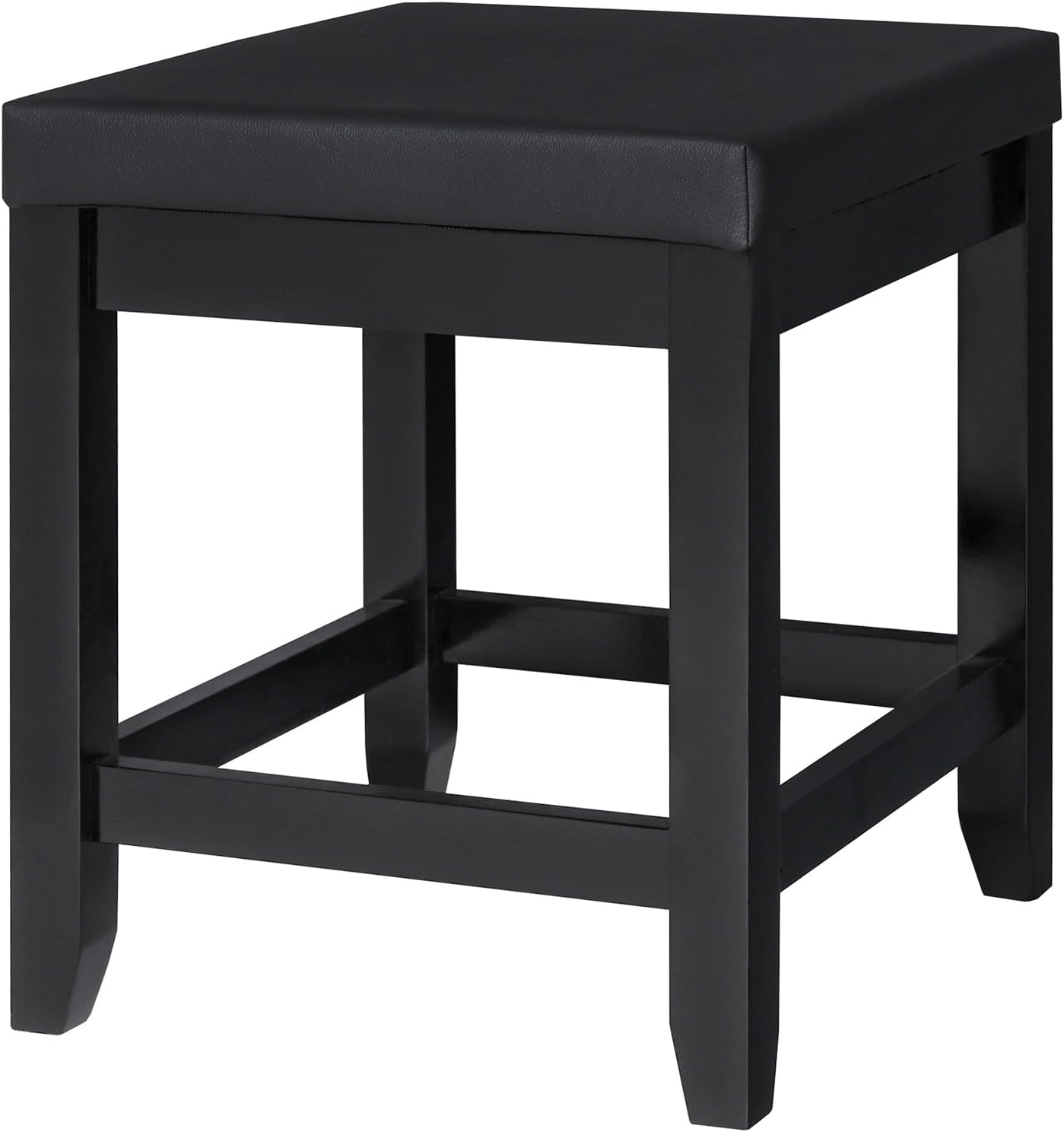 Iwell Large Vanity Stool, Vanity Bench with Solid Wood Legs