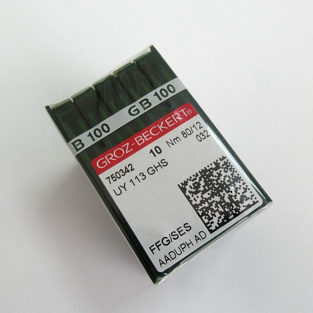100 szt. Groz-Beckert Uy113Ghs FFG SES igły do maszyny do szycia (rozmiar igły: 10/70)