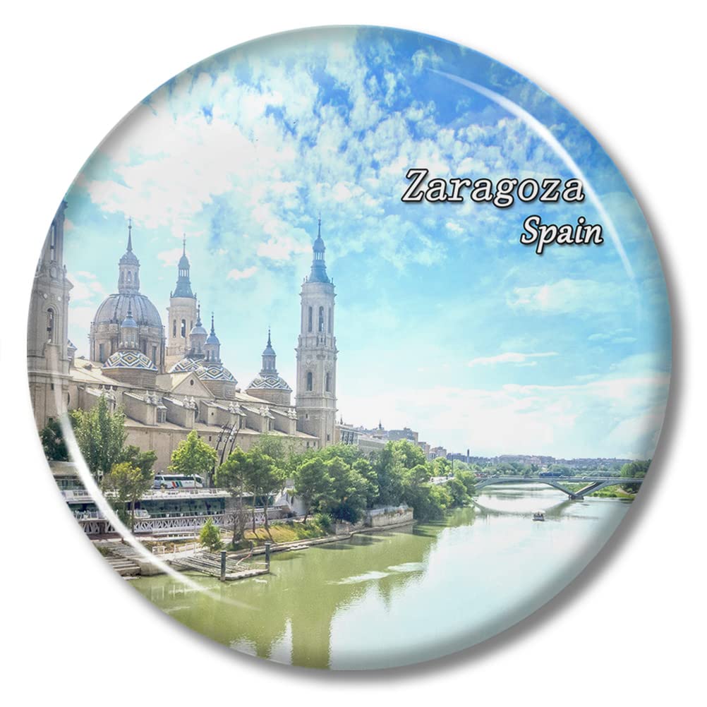 Iman De Nevera Y Abridor De Botellas De Zaragoza - Recuerdo Turístico De Acero Inoxidable, 5.8 Cm