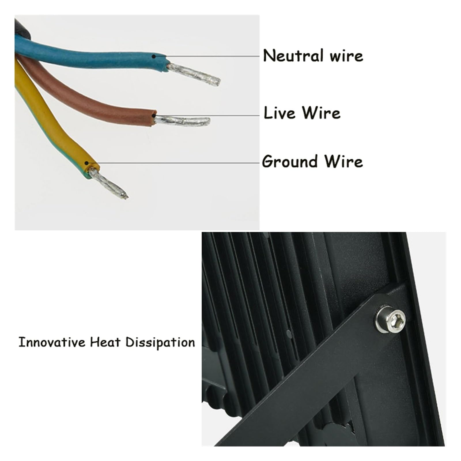 Zewnętrzne światło powodziowe Reflektor LED IP66 30W 50W 100W 150W 200W Wodoodporny Projektor Zewnętrzny Do Oświetlenia Garażu Ulicznego W Ogrodzie Oświetlenie miejsca pracy(150W)