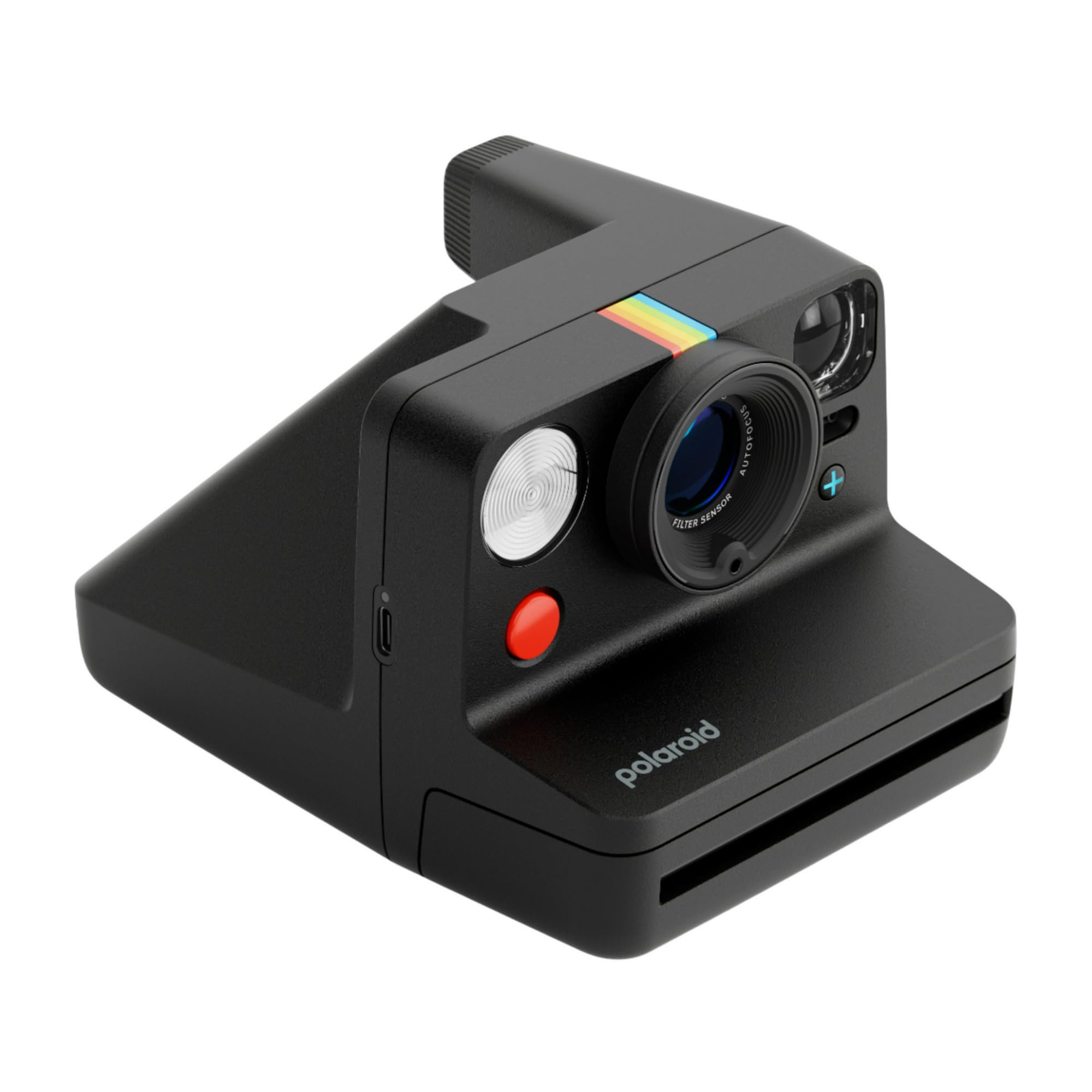 Polaroid Now+ - Cámara instantánea Gen 3, Negro + Paquete de película de Color (8 Fotos)