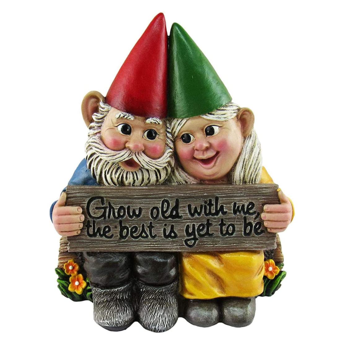 Couple Resin Garden Statue, Romantic Couple Fairy Dwarf Resin Hand-Painted Garden Gnome Ornament, Indoor Outdoor Patio and Home Decoration Gnome