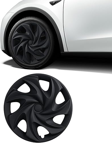 BASENOR Tapacubos para Tesla Modelo Y 2020-2024 de 19 pulgadas, tapa de cubo de repuesto individual (1 pieza)
