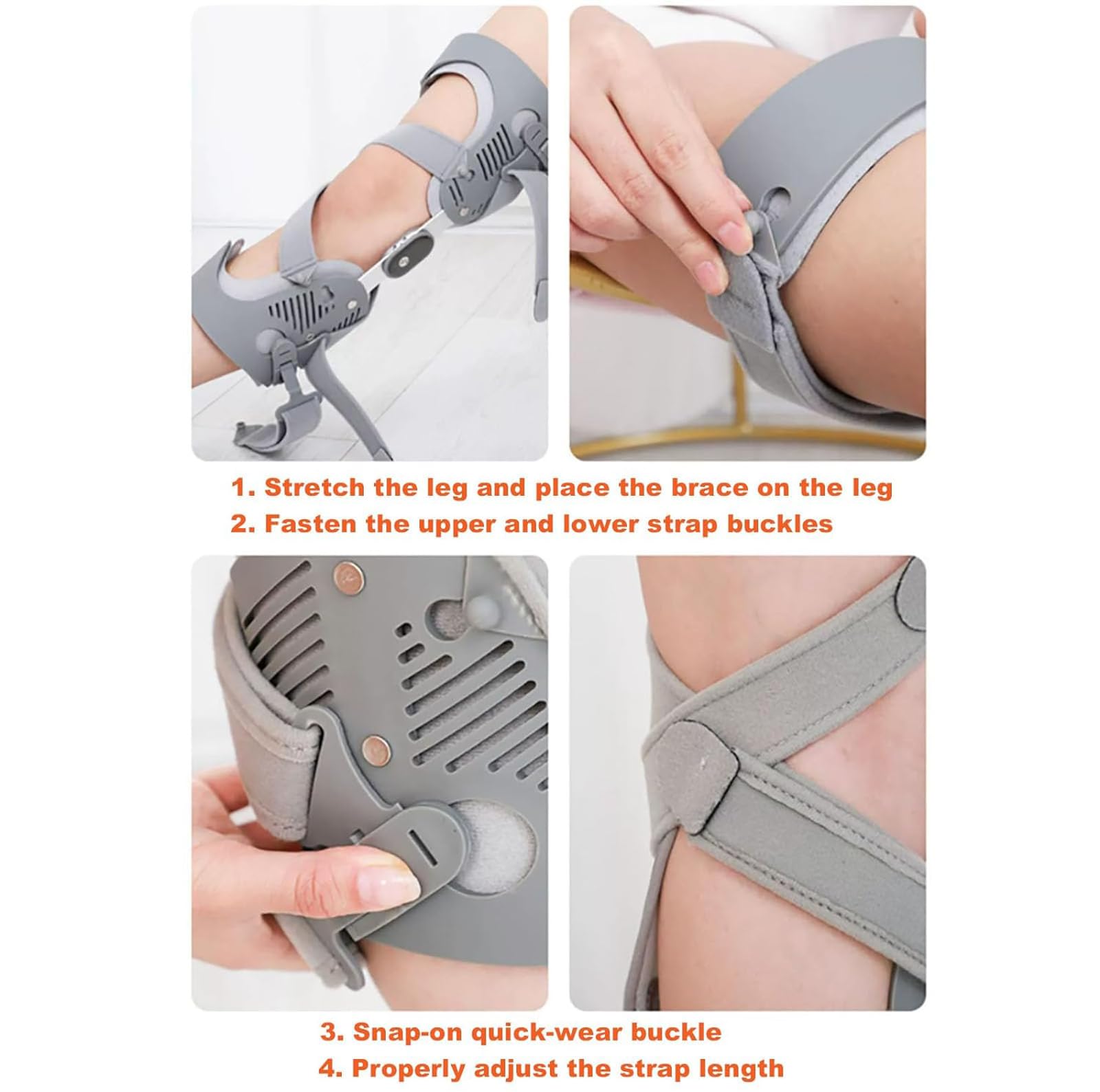 Ginocchiera di supporto, immobilizzatore articolato, supporto flessibile e regolabile per la riabilitazione ortopedica, post-operatoria, lesioni al menisco, ai legamenti, infortuni sportivi, artrite,