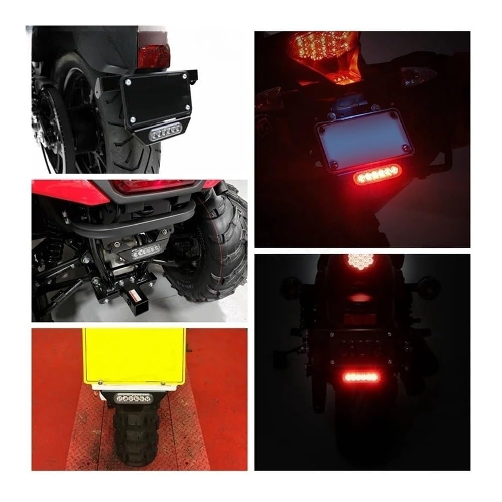 Fanale Posteriore Freno Luce di stop ausiliaria per targa a LED B6 per motocicletta, luce posteriore