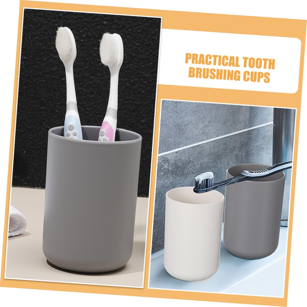 Amosfun 15pcs Unbreakable Gargle Cup Reusable Dental Cups for Toothpaste Toothbrush Tooth Rinsing Modern Bathroom Accessory Multi-Purpose Brush