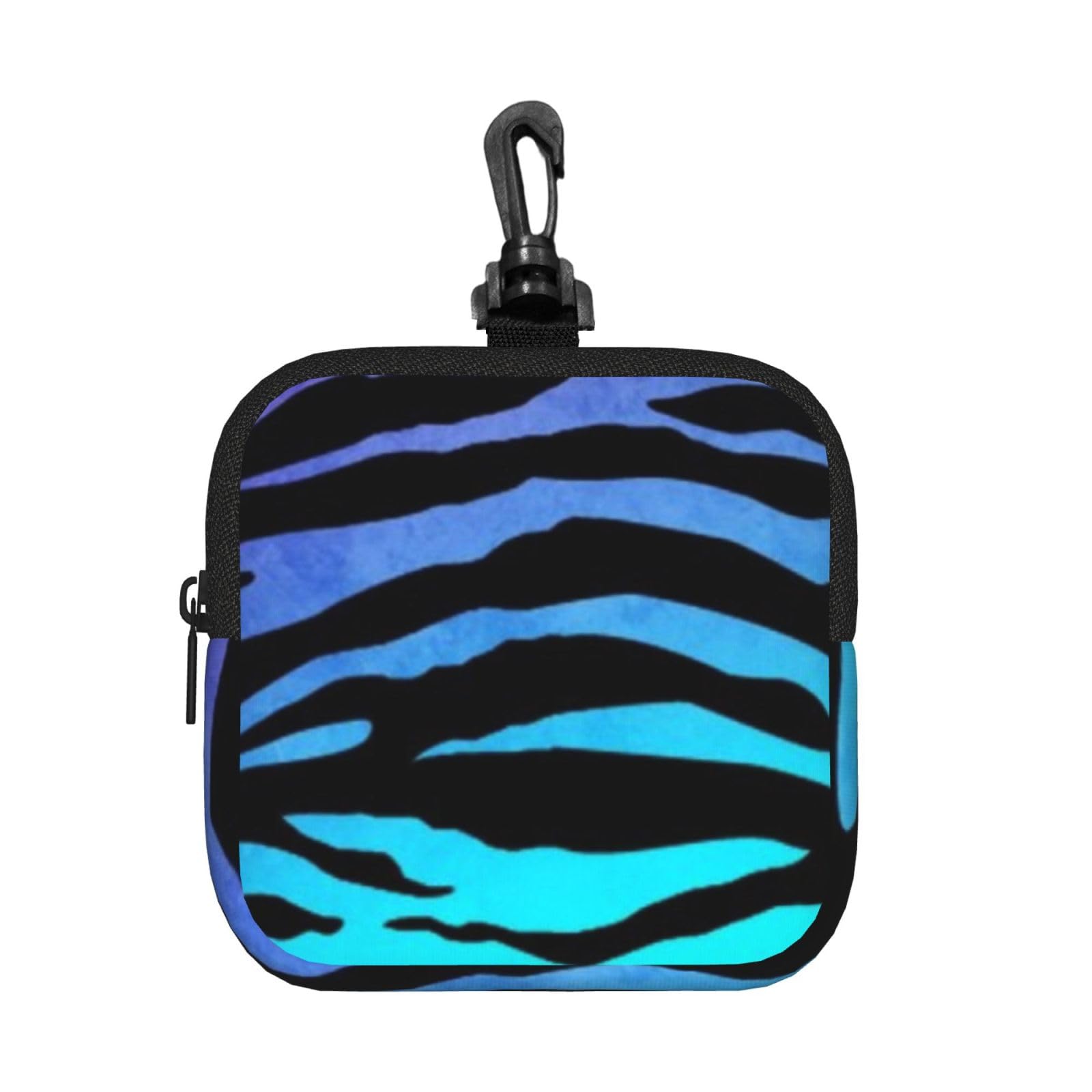 Ercgad Unisex Black Purple Blue Green Camouflage Zebra Stripes Print Square Storage Bag Travel Toiletry Cosmetic Organizer Pouch Lightweight Reusable