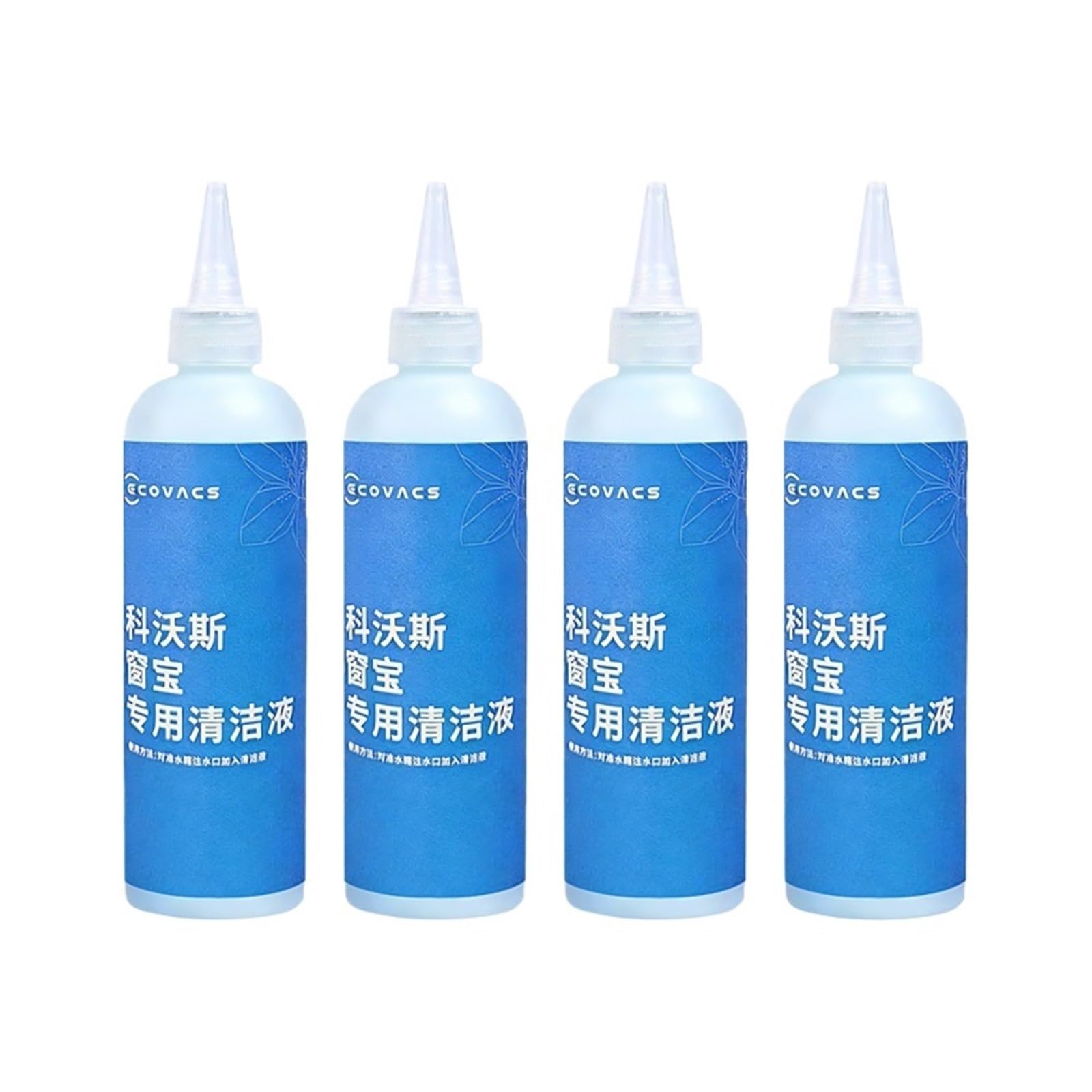 Ltdxlnbwq 4Pcs Cleaning Fluid ，Compatible With Ecovacs Winbot W2 Omni/ W2 Pro/ W1s /W1 Pro Special Cleaner Liquid 230Ml Vacuum Cleaner Solution(4Pcs)