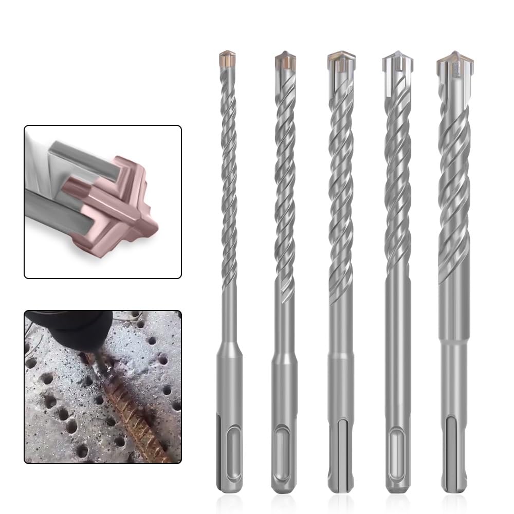 Martillo Eléctrico SDS Plus, Puntas Cruzadas De 160mm Para Pared De Hormigón, Bloques De Ladrillo, Brocas De Perforación De Mampostería, 6mm, 5 Uds.