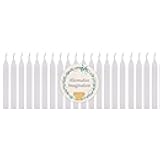 White Chime Candles - 20 Pack of Unscented 4 Inch Mini Taper Candles - Dripless Long Burning Ritual Candles for Meditation, Spell Work, Cleansing, Peace & Home Decor
