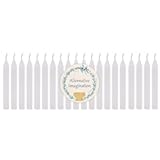 White Chime Candles - 20 Pack of Unscented 4 Inch Mini Taper Candles - Dripless Long Burning Ritual Candles for Meditation&comma; Spell Work&comma; Cleansing&comma; Peace & Home Decor