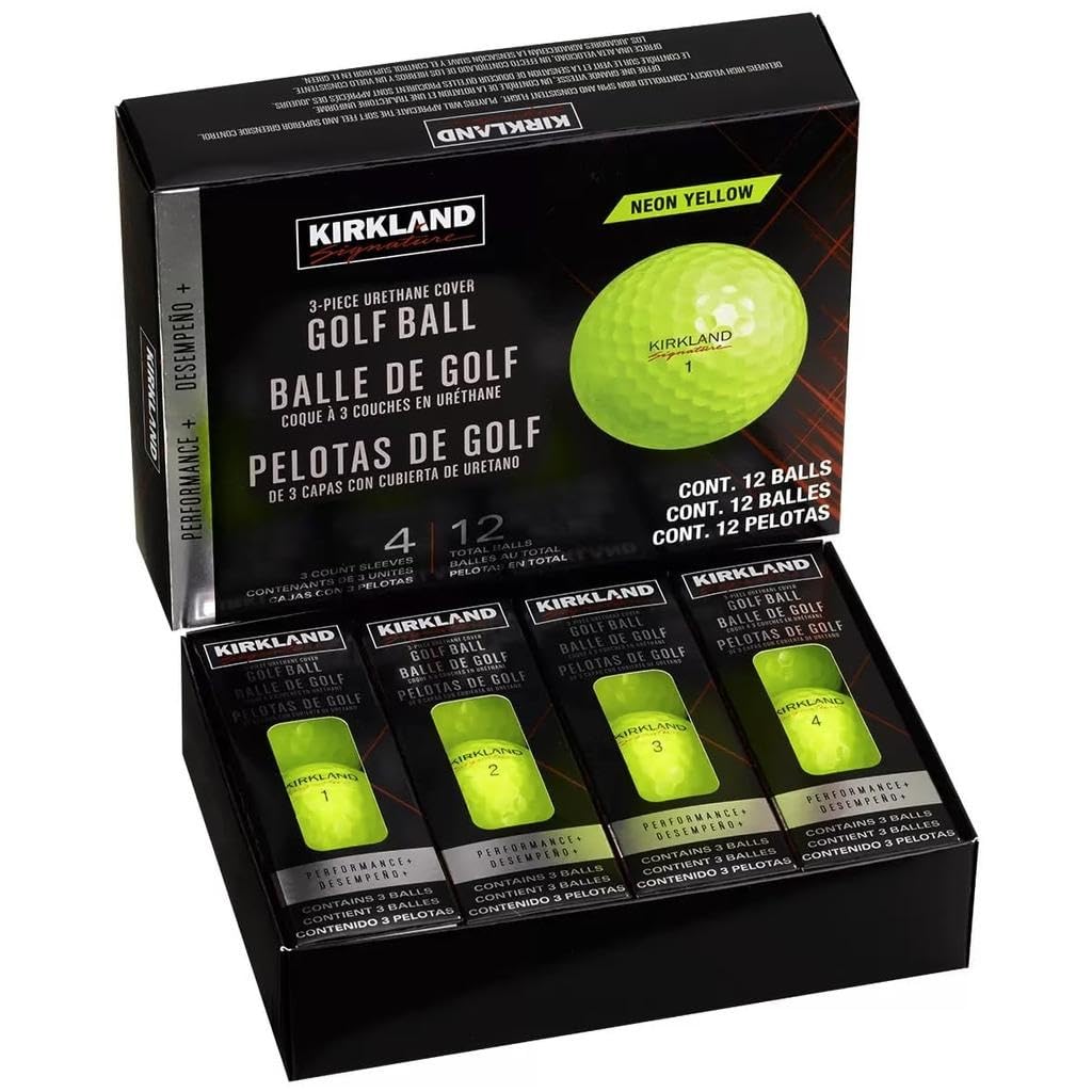 KIRKLAND Signature Golfbälle aus Urethan, Weiß, 24 Stück, Hochleistungs-Golfbälle für Distanz, Kontrolle und Spin, weiches Gefühl mit robuster Konstruktion, ideal für alle Schwierigkeitsstufen