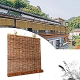 ★ Bambusrollo Fenster: Durch Hoch- und Herunterziehen können die Jalousien das Licht blockieren, ultraviolette Strahlen verhindern, Wetter, Staub blockieren, den Duft der Natur haben, die Luft reinigen und eine gute Privatsphäre haben.
