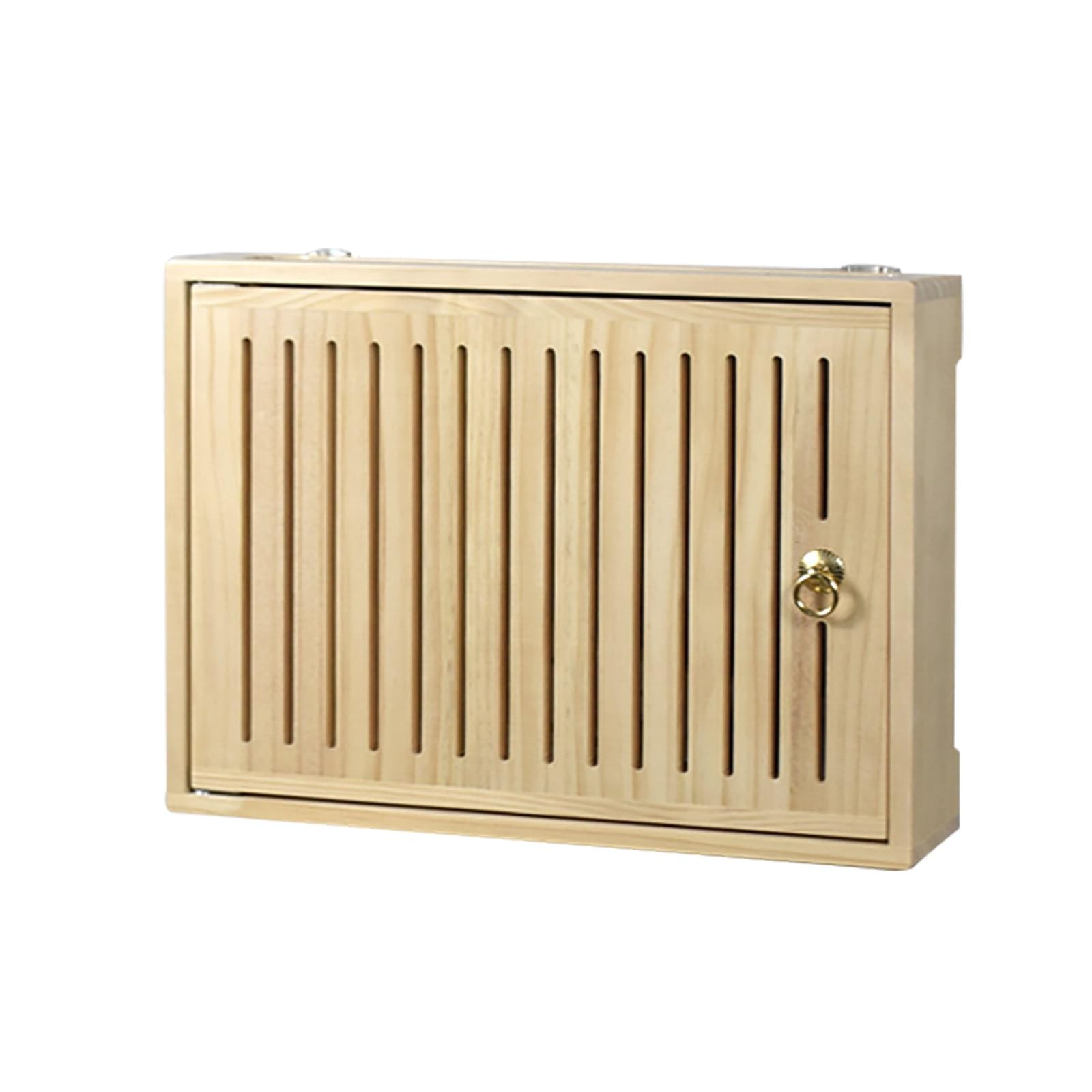 Étagère murale WiFi pour cachette et projecteur, support de gestion des câbles en bois massif pour routeur et multiprise, élégante pour maison et bureau (jaune, 49,5 x 8,9 x 32 cm)
