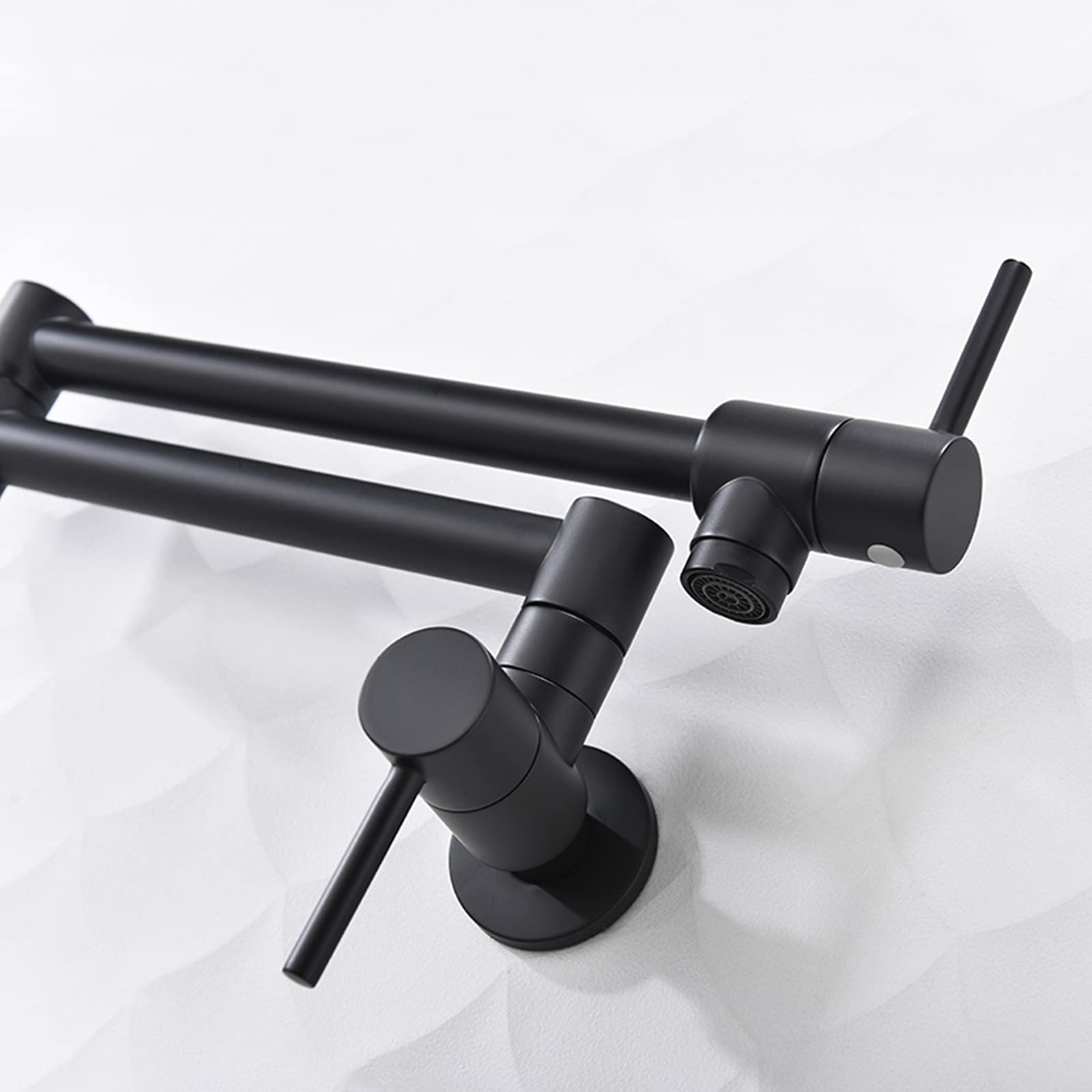 Rubinetto riempitivo for pentole Rubinetto da cucina pieghevole a parete Rubinetto for lavello da cucina monoforo freddo singolo Rubinetto da cucina con braccio oscillante doppio snodo in ottone massi