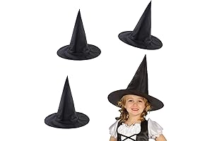 3 Pieces Child Witch Hats for Halloween Costume Party