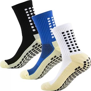 Kit 3 Pares Meia Antiderrapante Futebol Cano Alto