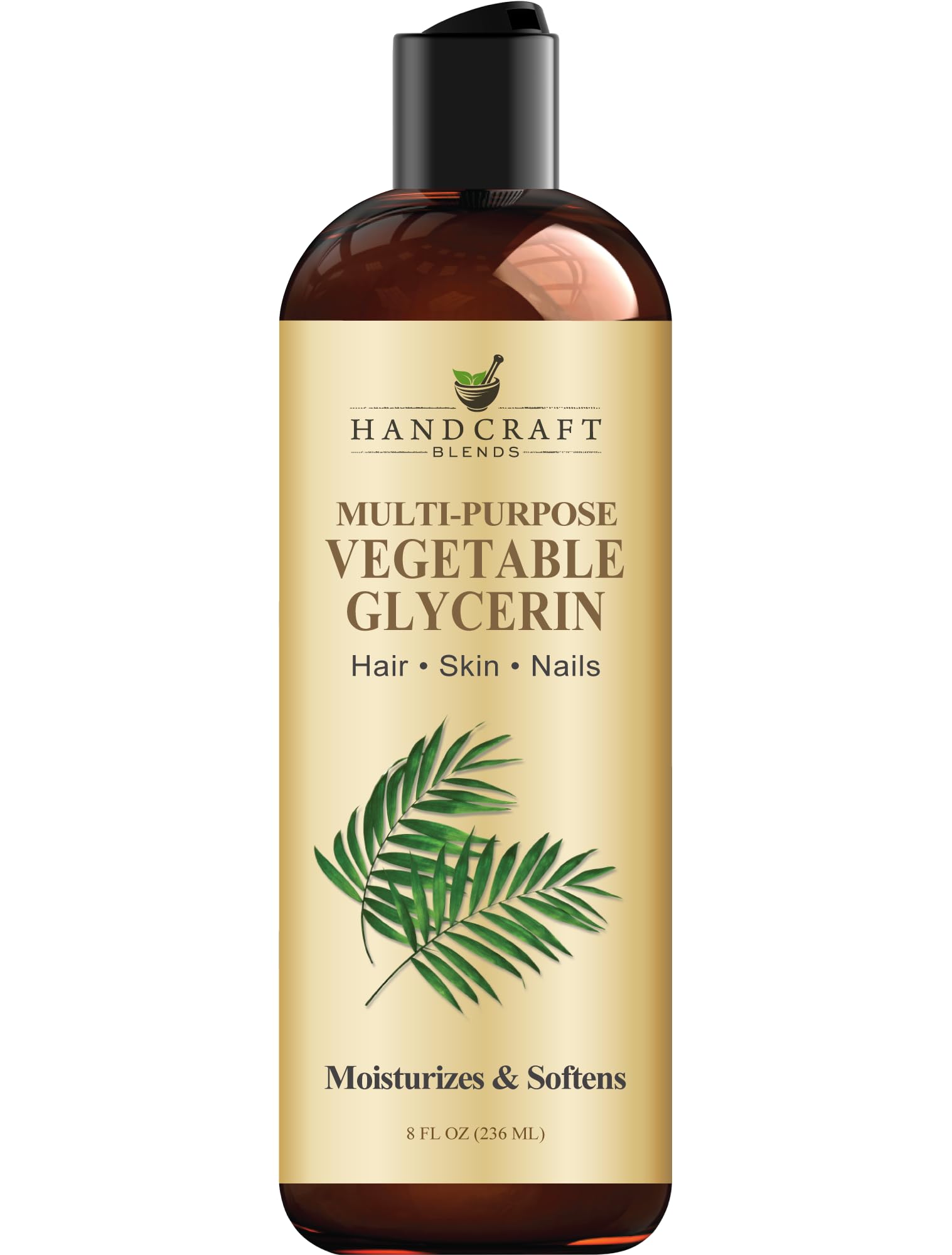 Handcraft Blends Vegetable Glycerin/Glycerine - for DIY Blends 8 Fl Oz - 100% Pure and Natural - Premium Grade Oil for Skin and Hair - Hair and Body - Massage