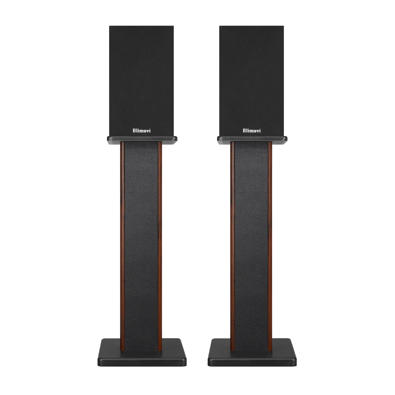 Elimavi Set di 2 piedini per altoparlanti in legno, carico massimo: 68 kg, 70 cm, supporti per altoparlanti robusti, per altoparlanti da biblioteca e satellitari, supporto per altoparlanti da