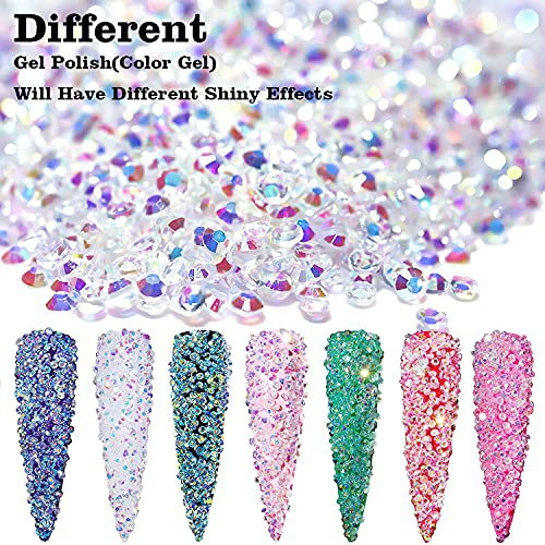 Mopretty UL-NA100012430 10400Pcs 1.2Mm Mini Diamond Shining Diy Rhinestones Iridescent Pixie Small Crystals For Nail Need Glue Phone & Nail Art Decoration thumb #2