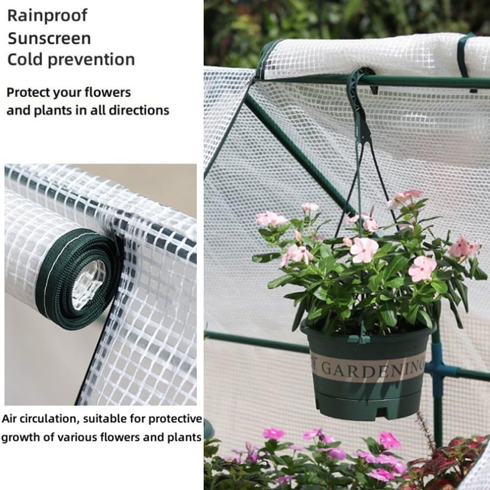 Invernadero portátil para jardín, 120 x 60 cm, cubierta resistente a los rayos UV (120 x 60 x 60 cm) | Tamaño compacto 120x60x50cm, marco de acero Ø16mm, cubierta de PVC transparente, ideal para espacios pequeños