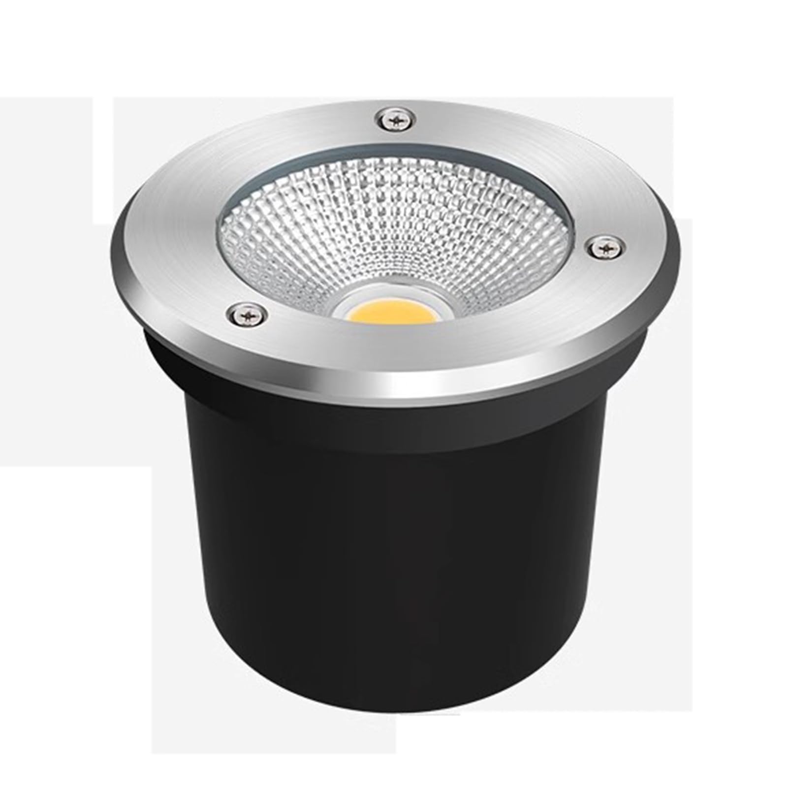 tyfuture COB Landscape Lights LED Well Lights AC85-265V IP66 Waterproof In Ground Light for Garden Yard Driveway Deck Step Underground Light(Yellow,12W)