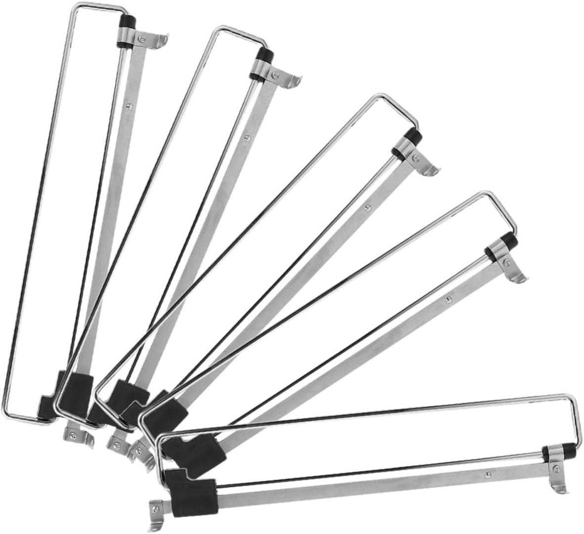 PRETYZOOM 5pcs Closet Rod Telescopic Hanging Rod for Closet Retractable Iron Wardrobe Hardware Lightweight