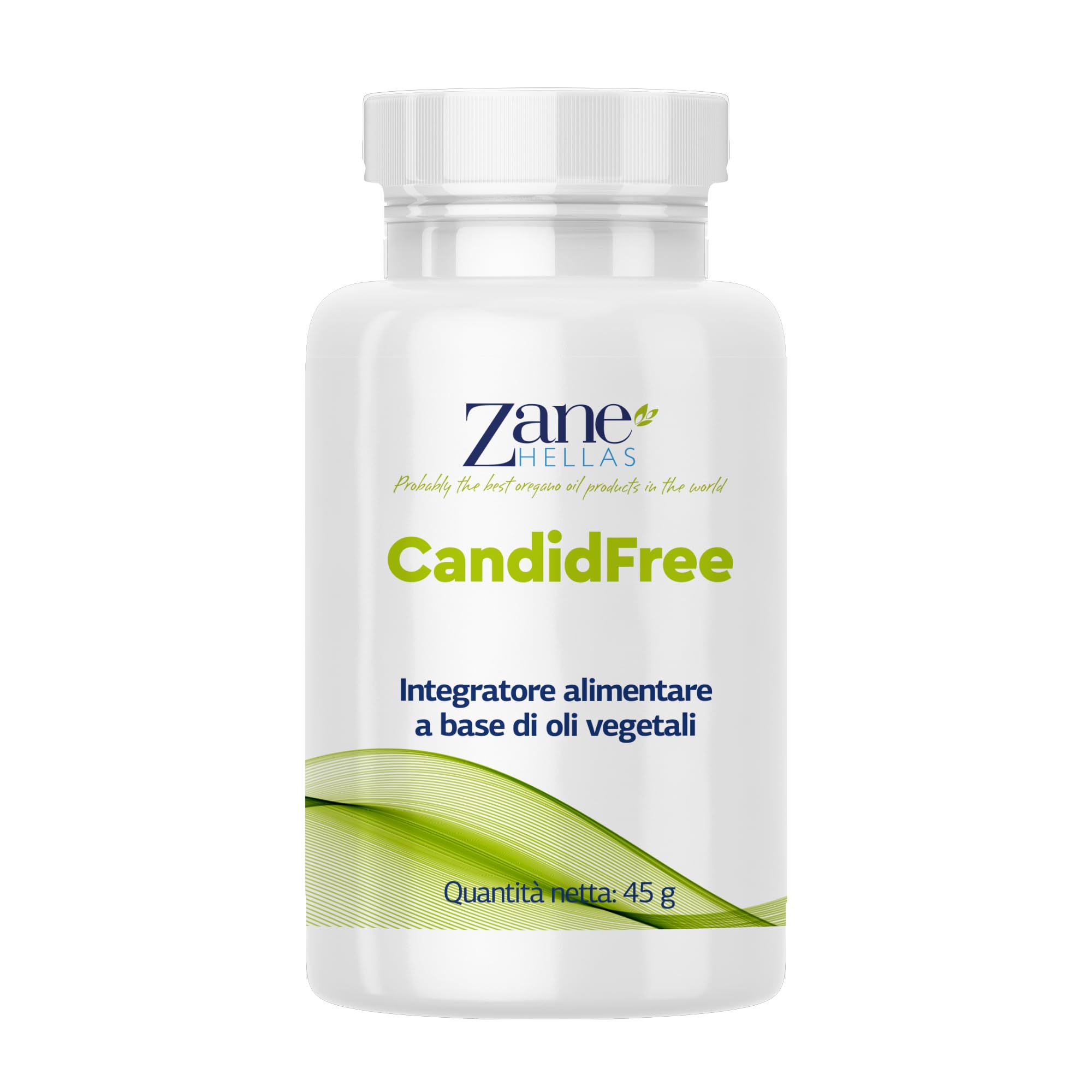 Zane Candidfree Softgels - Oregano Oil Power - Supporto Candida - Yeast Defense - Sostegno alla salute intestinale - Supporto alla flora intestinale - soluzione al 100% a base di erbe. 60 Softgels