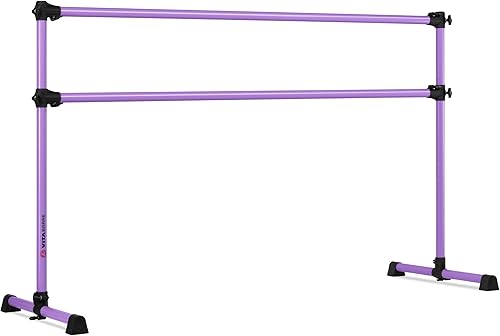 VITA Barre Portable Freestanding Double Ballet Barre, Prodigy, Aluminum Adjustable Height, USA Made, Home or Gym Exercise Equipment for Kids &