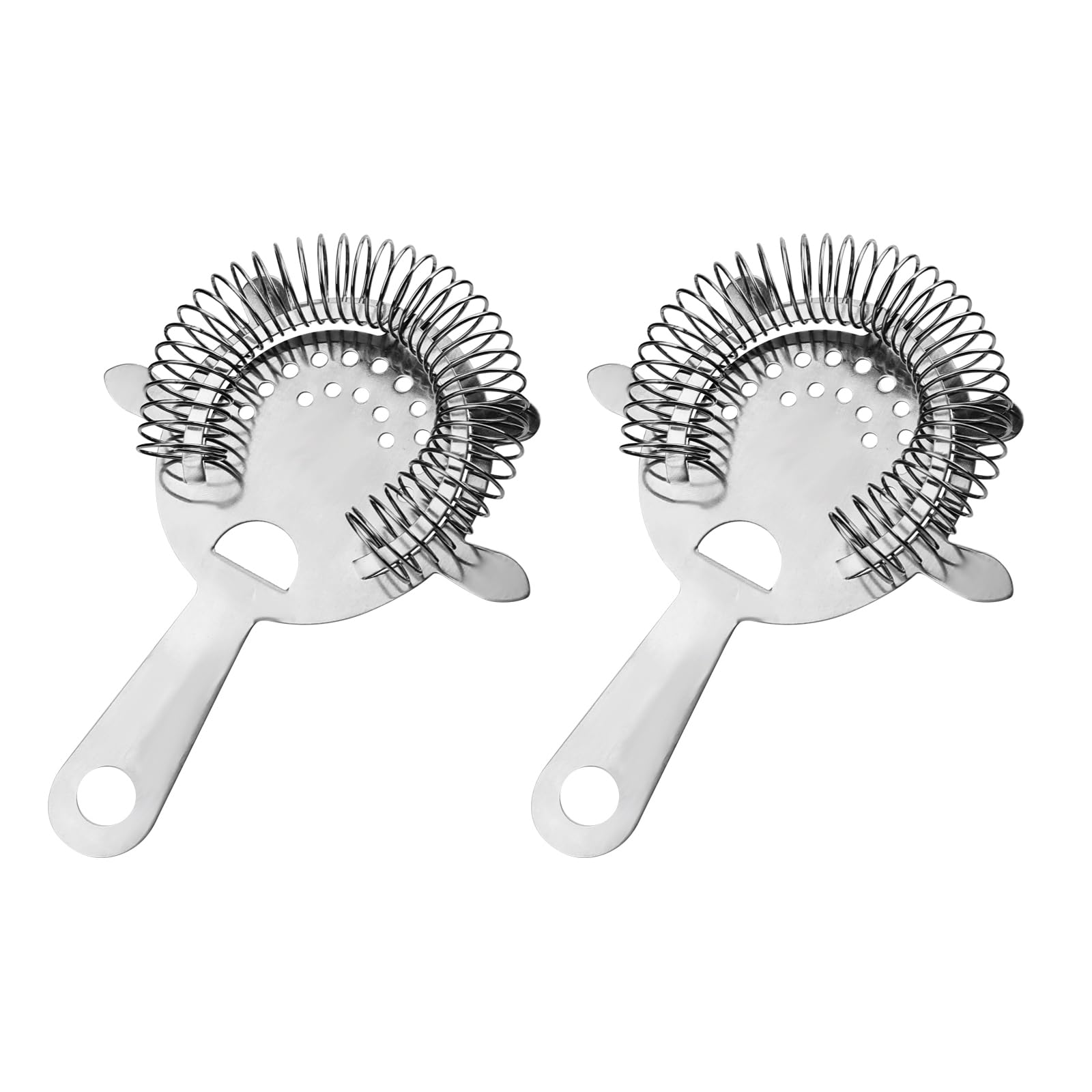 2Pcs Cocktail Strainer, Stainless Steel Bar Cocktail Strainer Filtering Tool for Bar Restaurant Home
