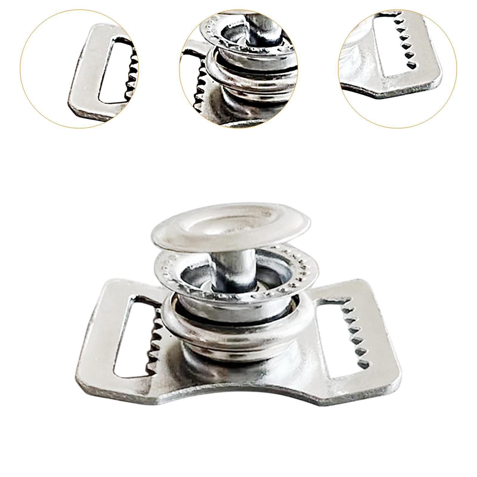 10 Stück Sport-Helmschnalle Edelstahl - Kinnriemen Adapter Clips Für Fußball, Baseball, Hockey & Mehr